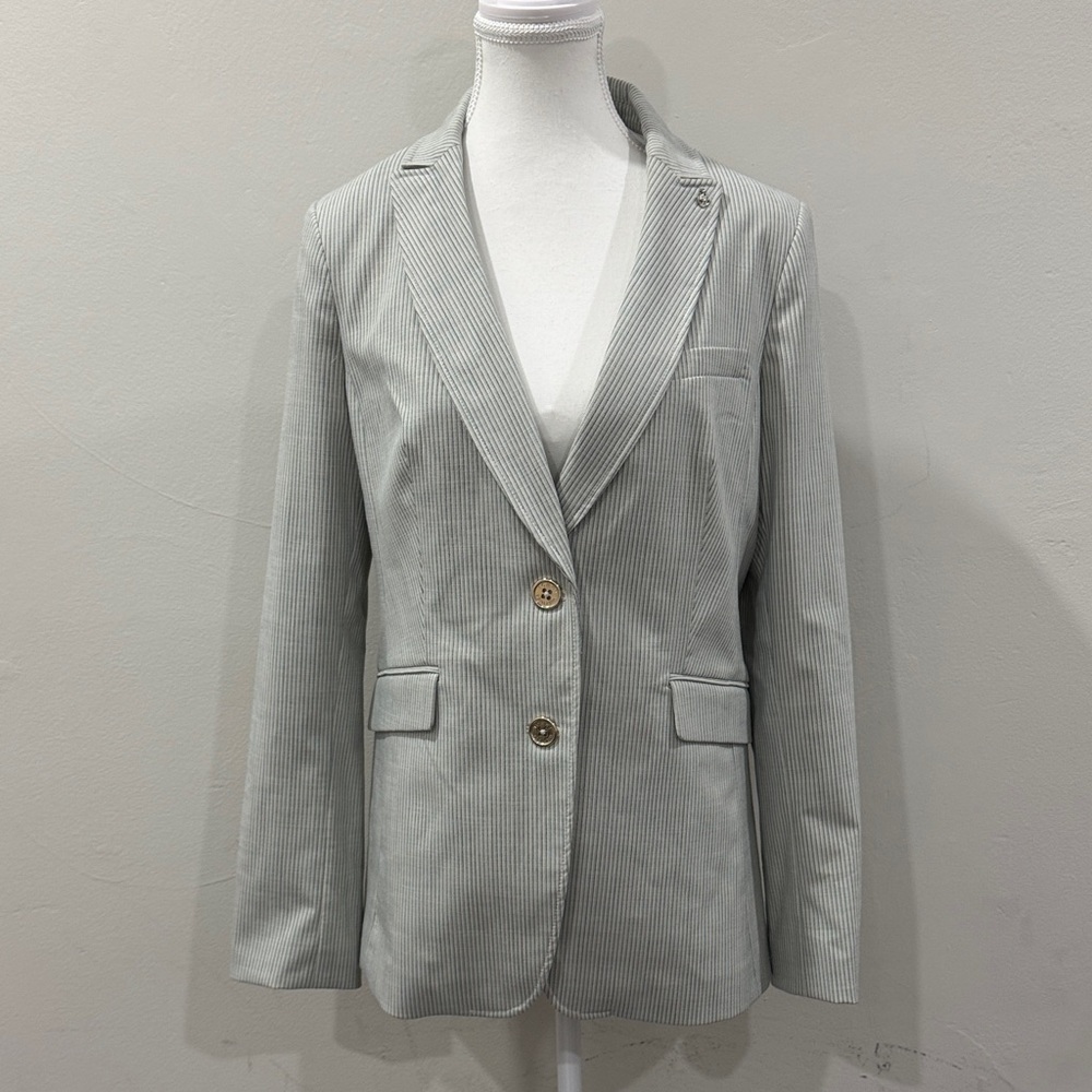 Tommy Hilfiger Light Blue/Green  Pinstripe Blazer - Picture 10 of 13